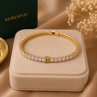 Pulseira Riviera Carrê com Fecho Gaveta